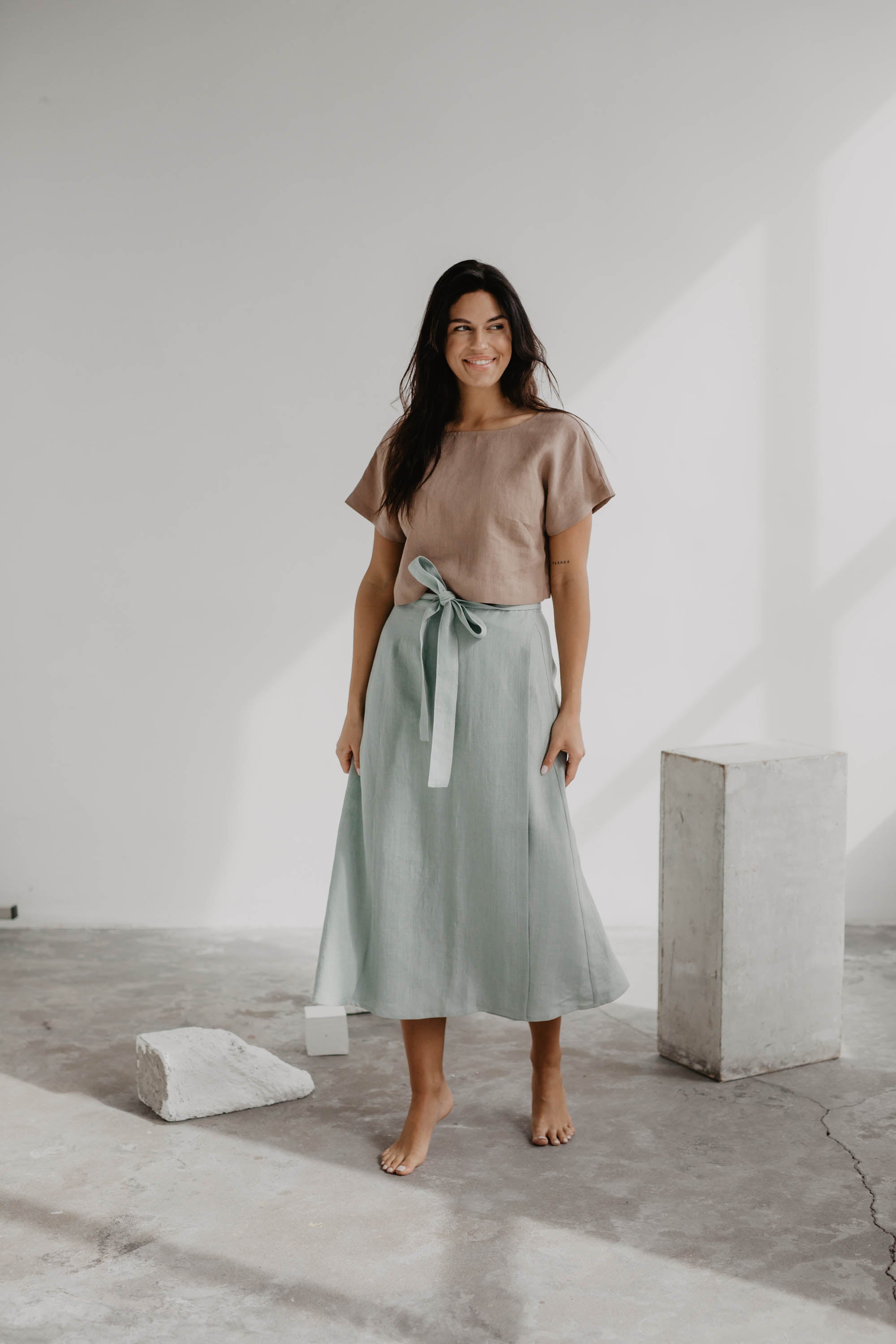AmourLinen Linen skirt Linen wrap skirt IRIS Linen wrap skirt IRIS | AmourLinen | Linen Clothing
