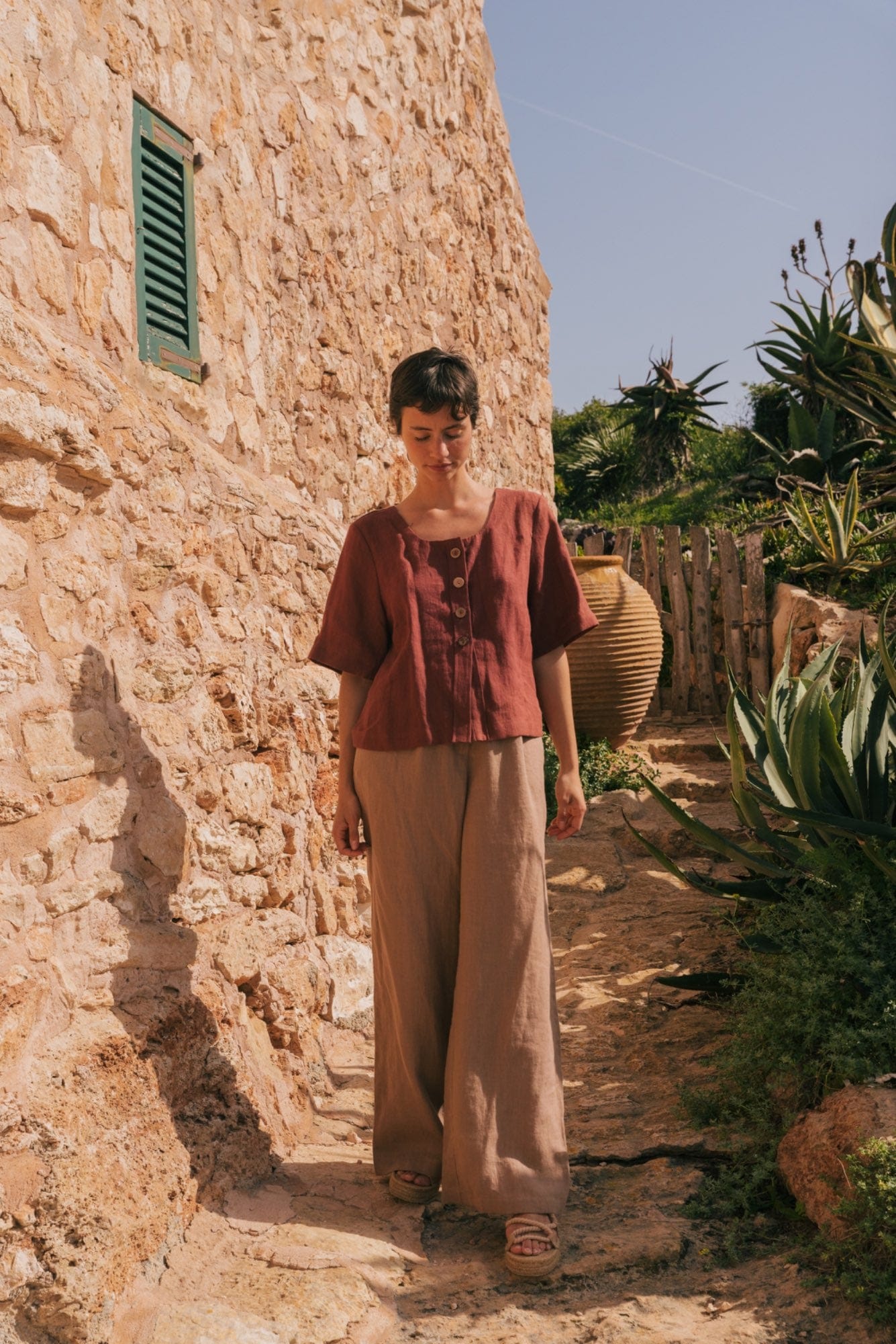 AmourLinen Linen dress Lydia classic linen pants Lydia classic linen pants