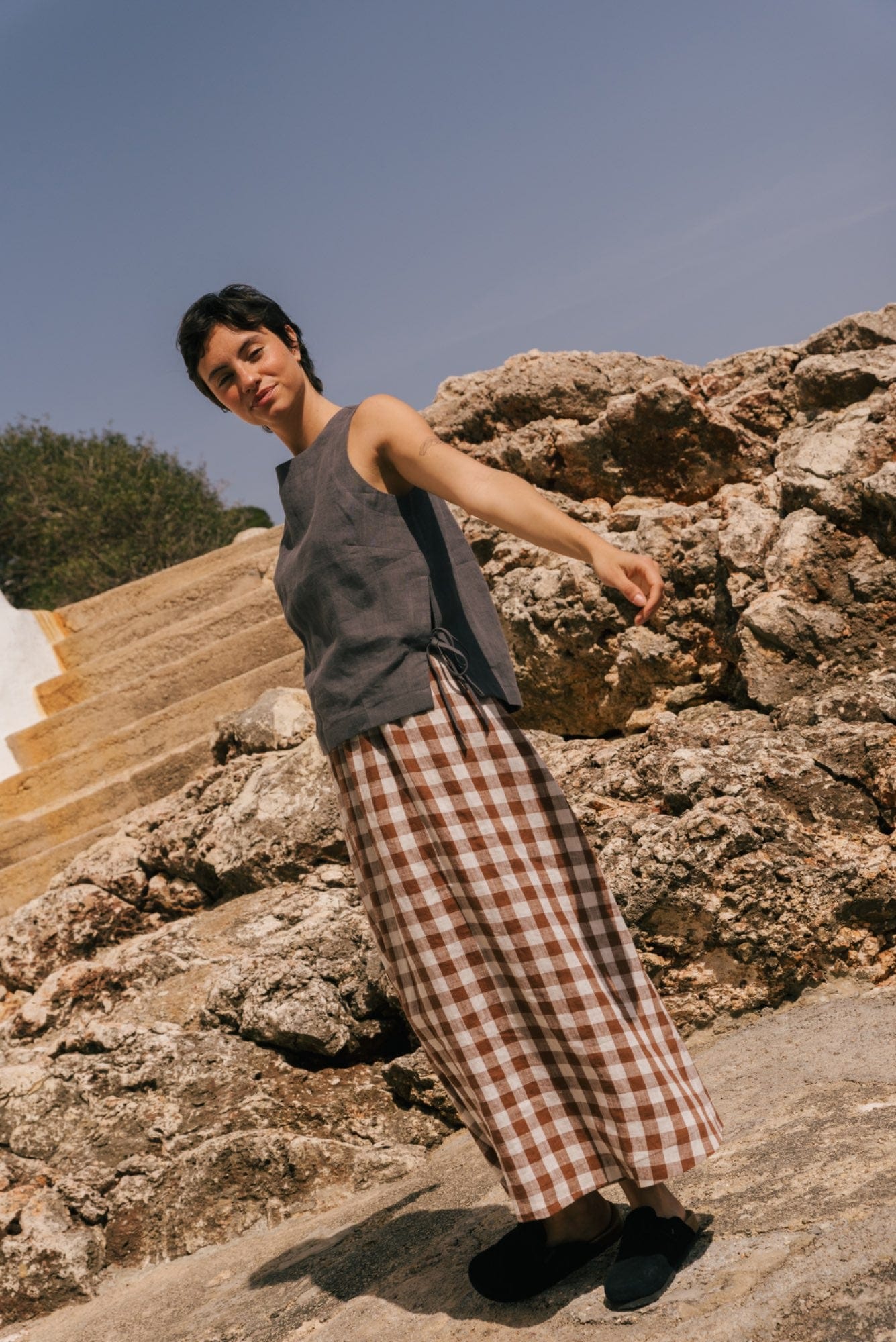 AmourLinen Linen dress Rosie linen top with ties Rosie linen top with ties