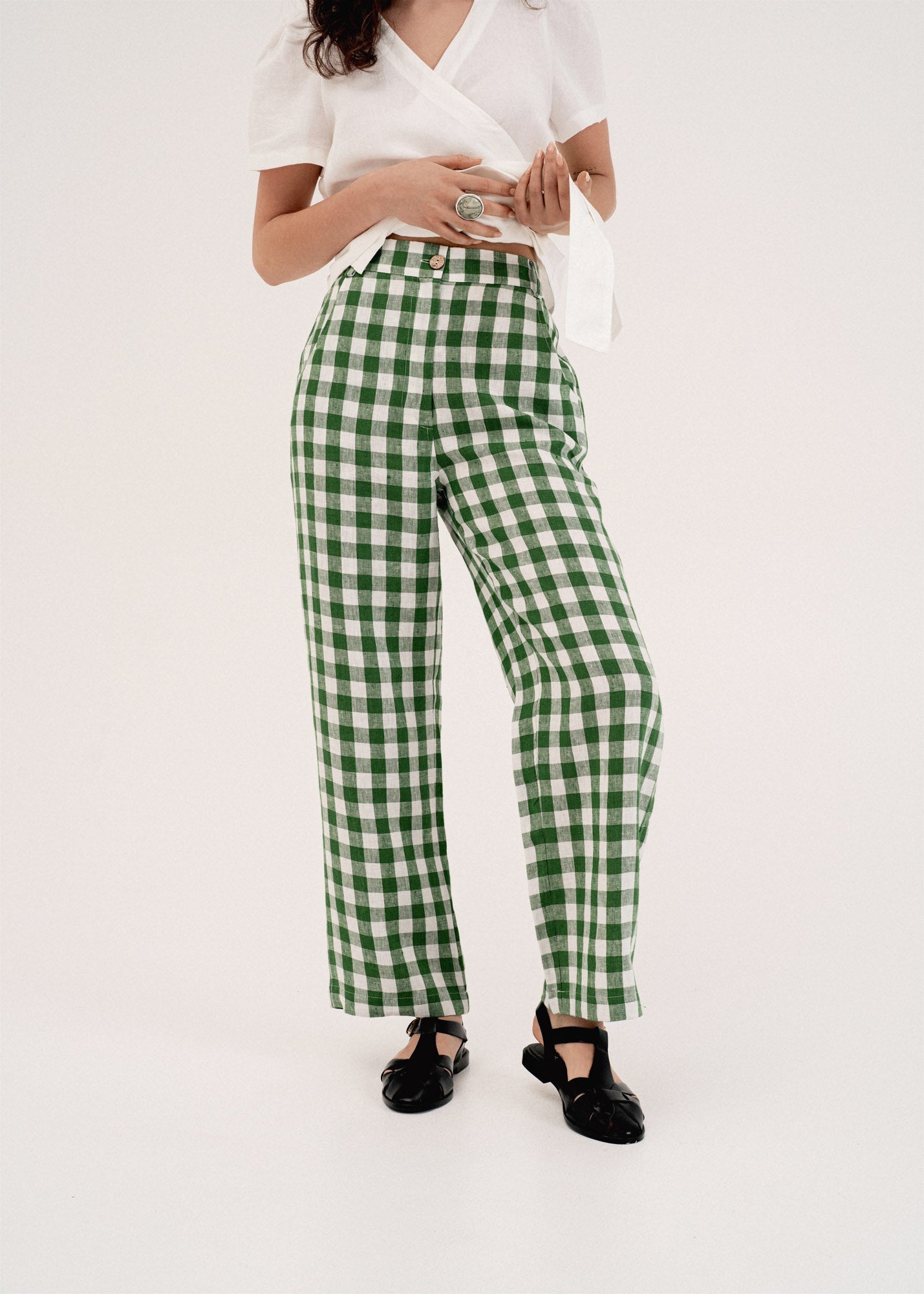 AmourLinen Linen dress Barbora straight linen pants Barbora straight linen pants