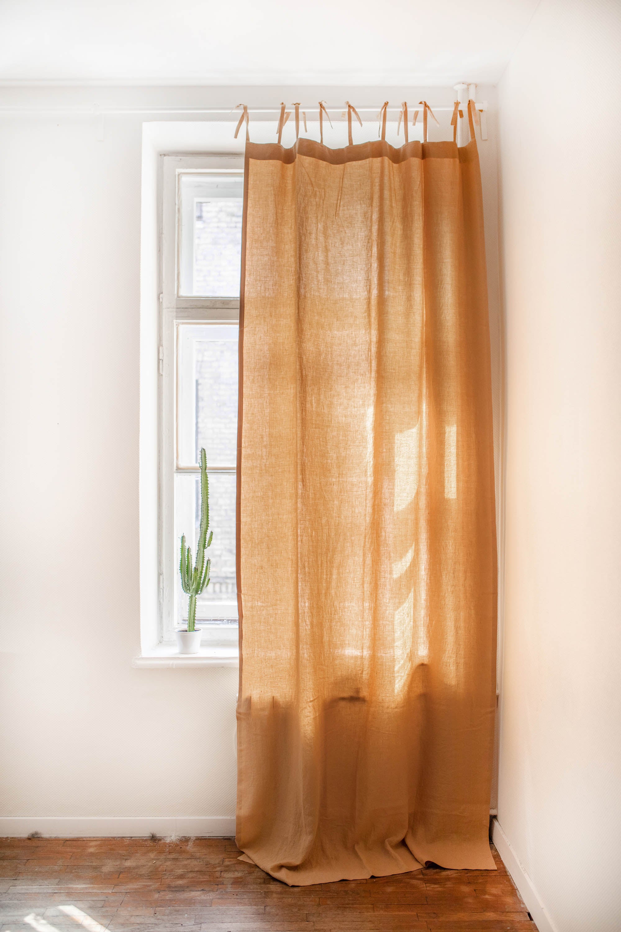 Tie top linen curtain | ARCHIVE SALE