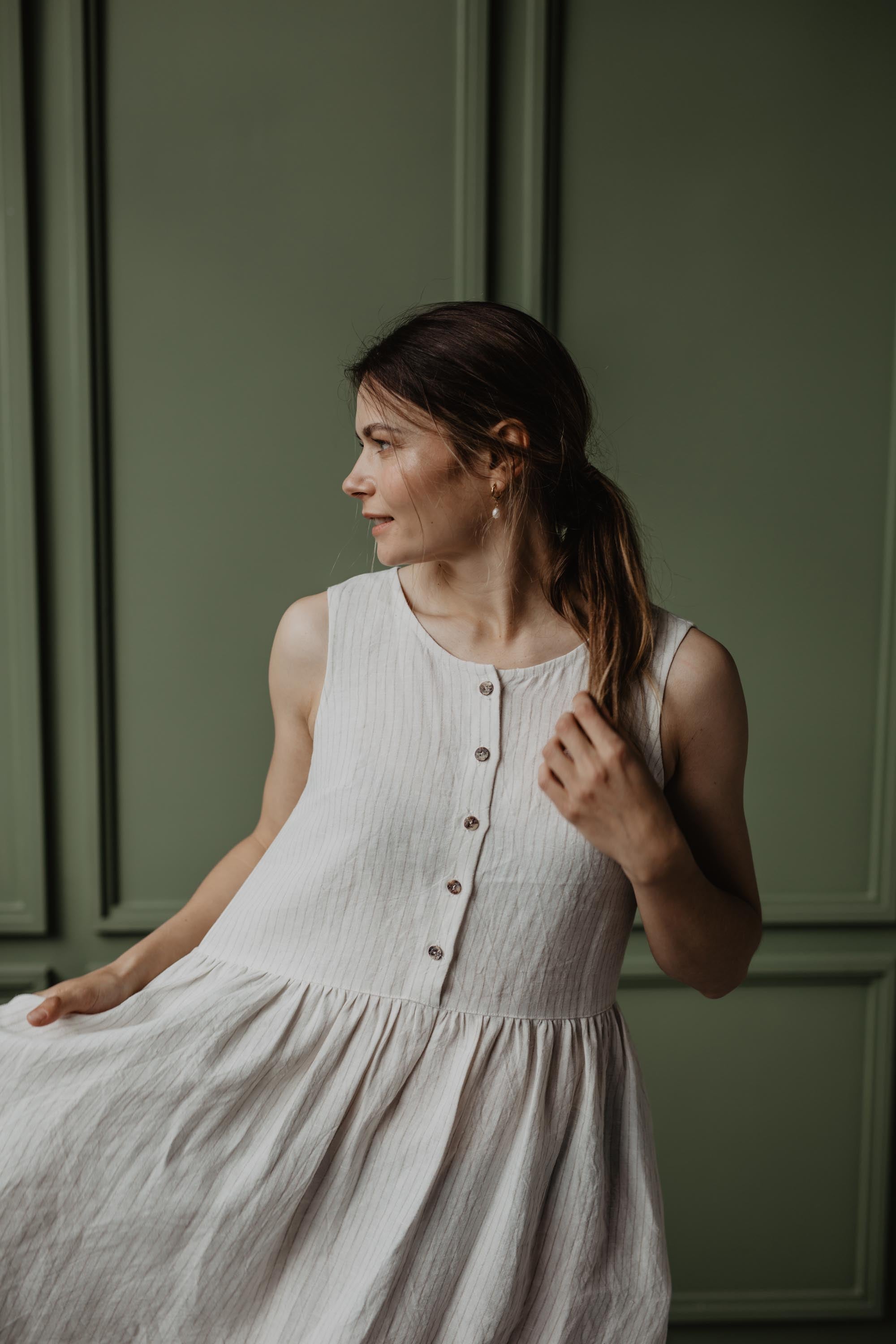 Linen sleeveless summer dress HAZEL | ARCHIVE SALE