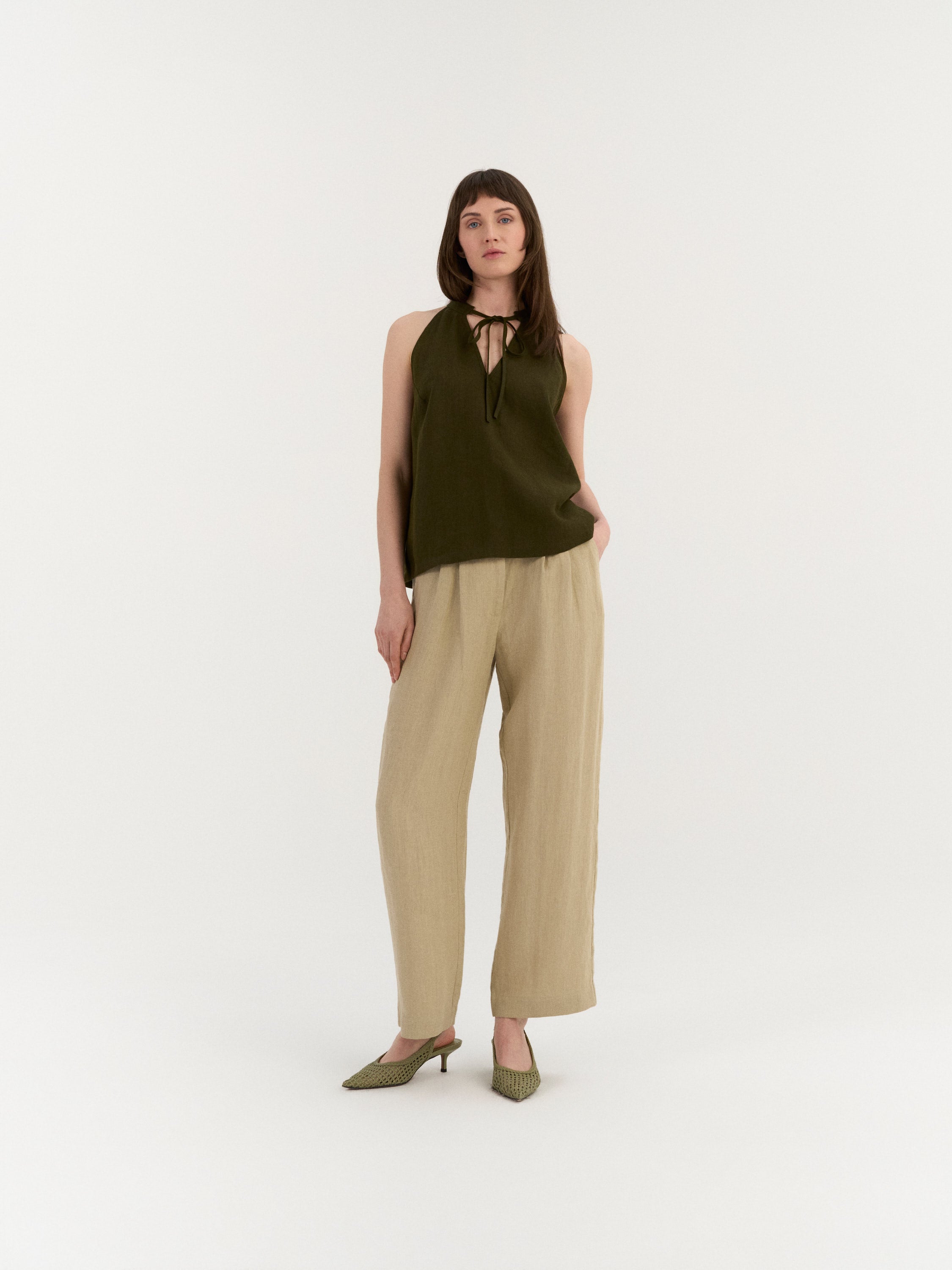 Amora Tie-Neck Top