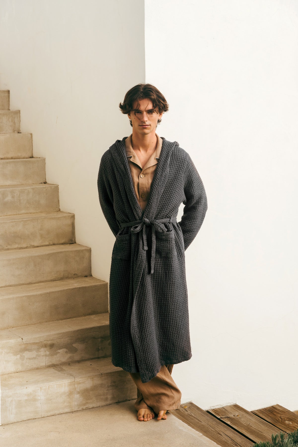 Men's Waffle bathrobe