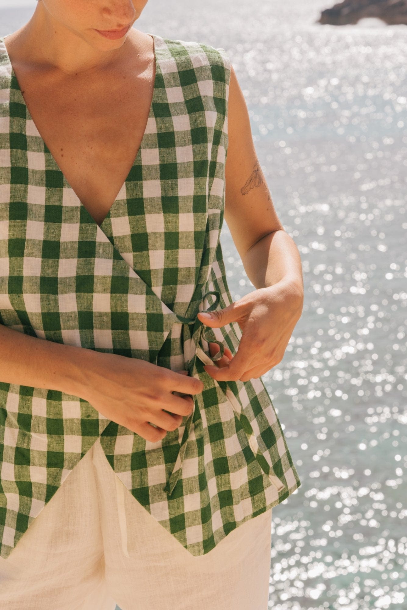 AmourLinen Linen dress Blanca sleeveless linen top Blanca sleeveless linen top