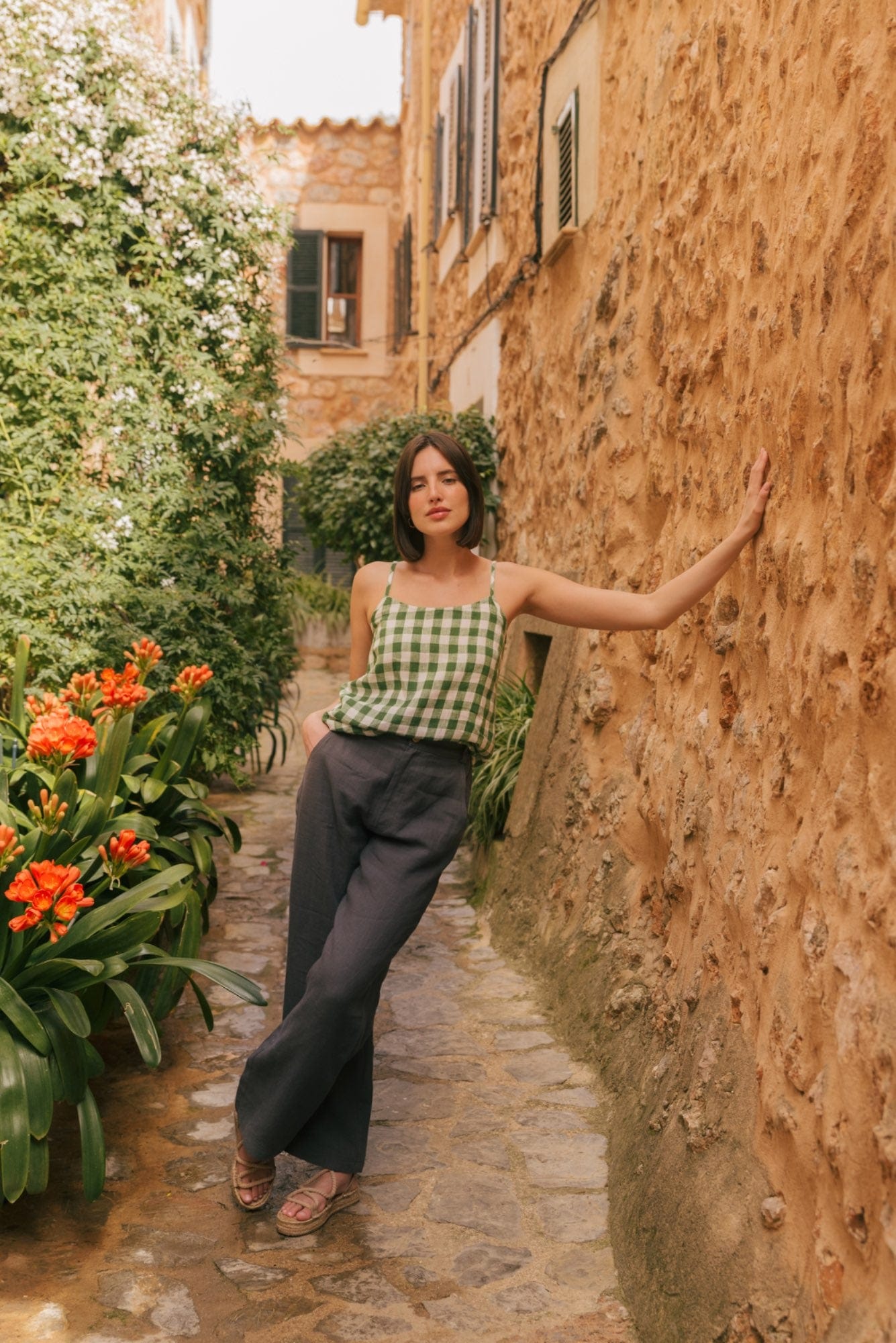 AmourLinen Linen dress Barbora straight linen pants Barbora straight linen pants