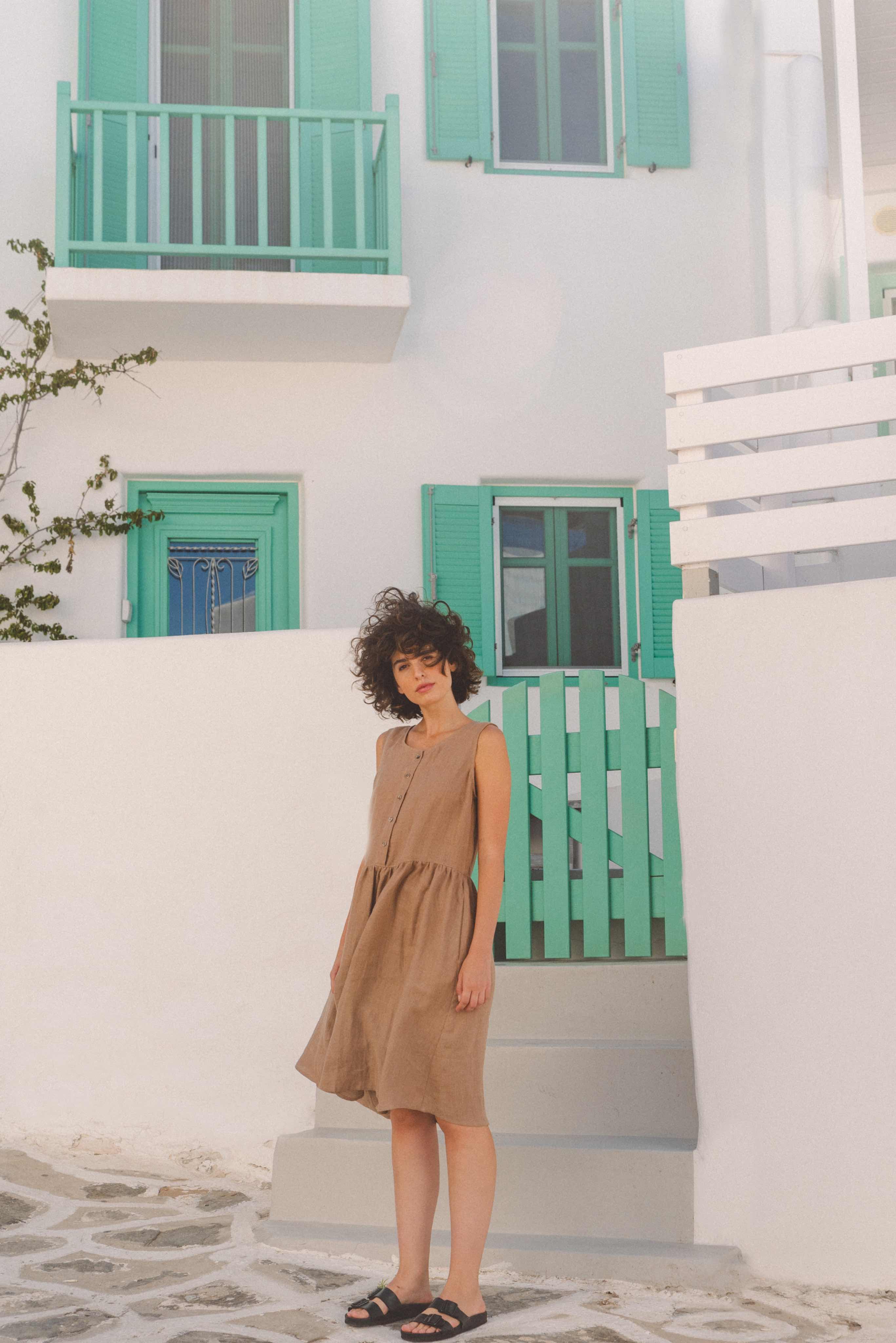 AmourLinen Linen dress Linen sleeveless summer dress HAZEL Linen sleeveless summer dress HAZEL | AmourLinen | Linen Clothing