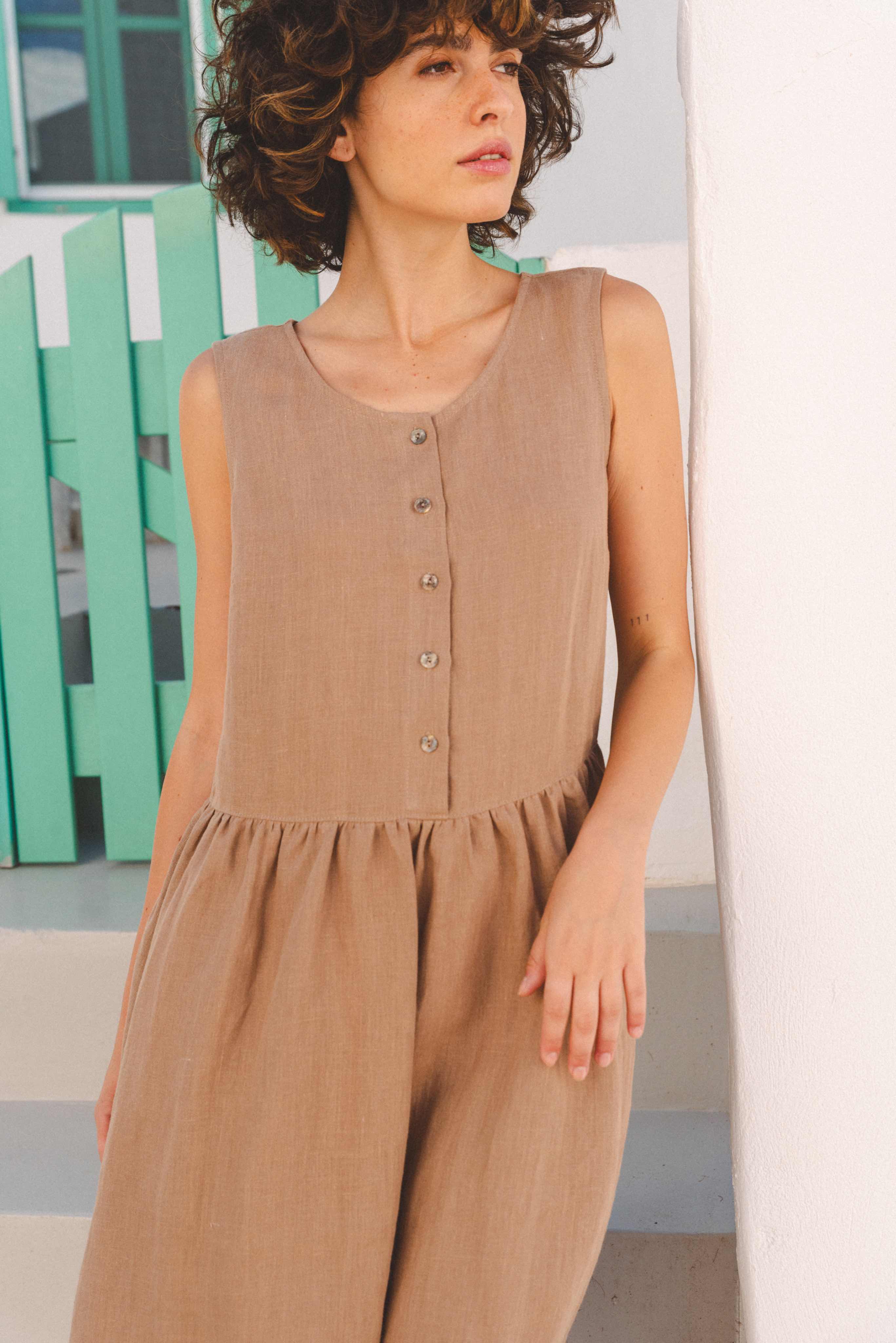 AmourLinen Linen dress Linen sleeveless summer dress HAZEL Linen sleeveless summer dress HAZEL | AmourLinen | Linen Clothing