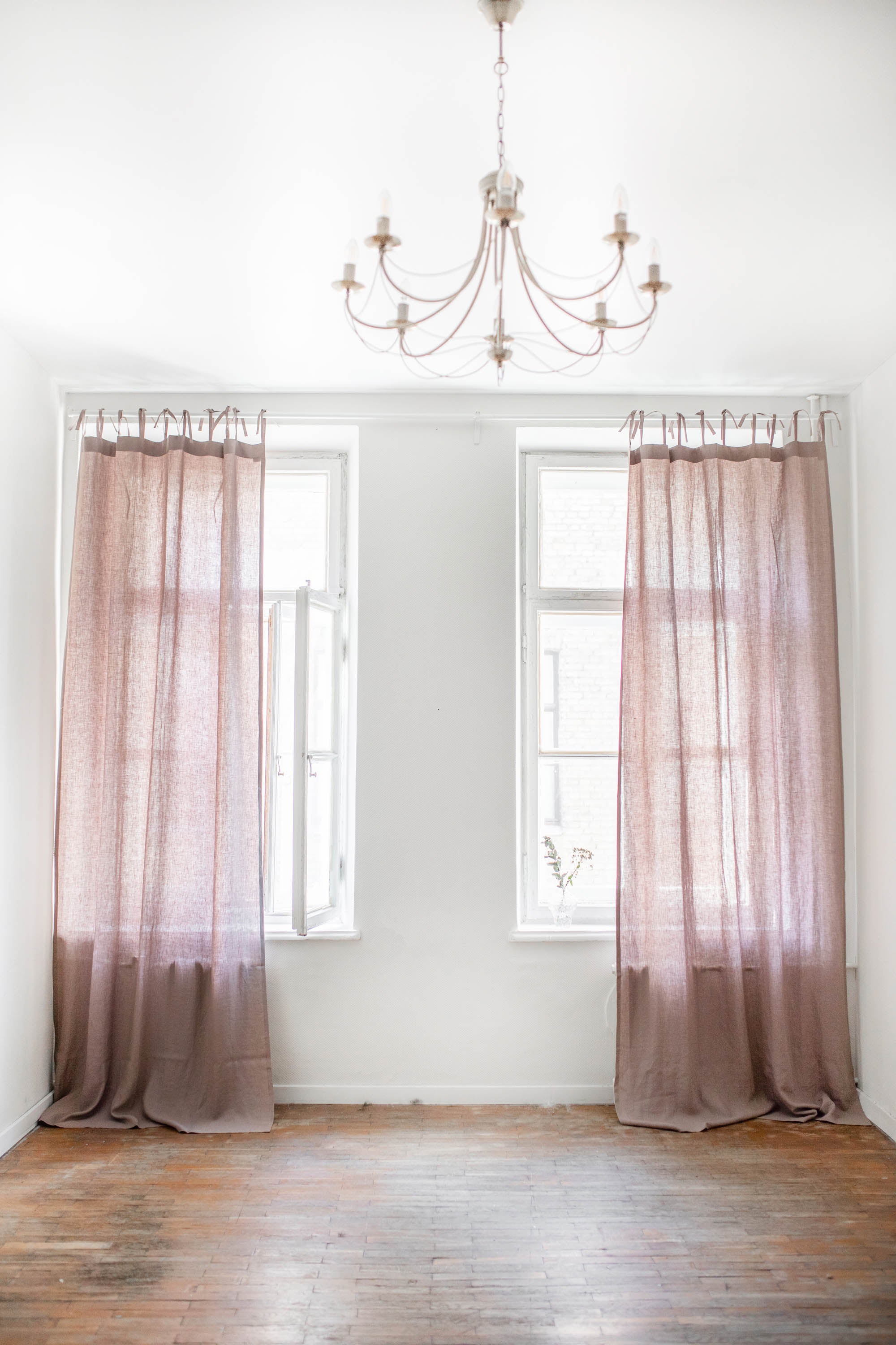 Tie top linen curtain | ARCHIVE SALE