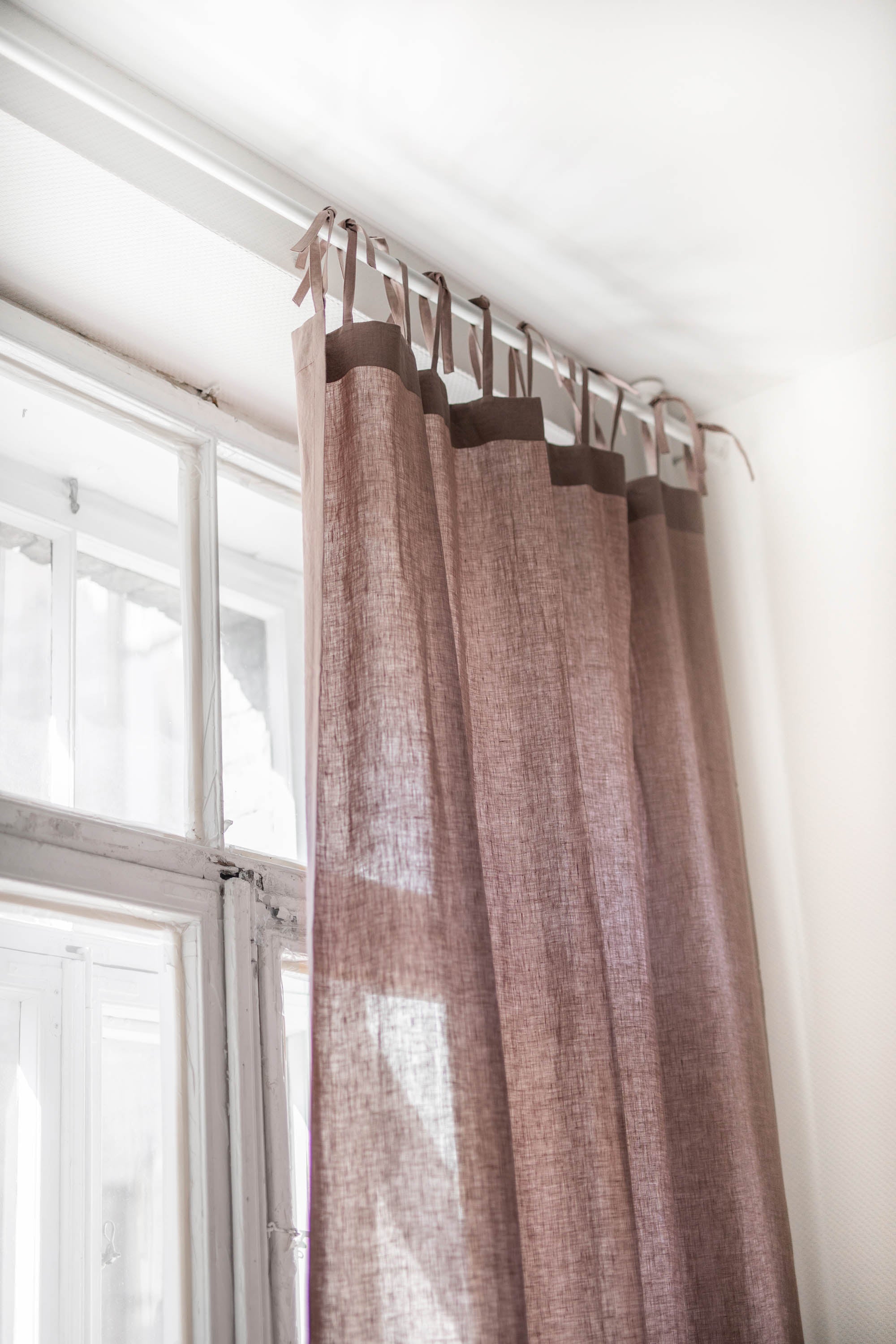 Tie top linen curtain | ARCHIVE SALE