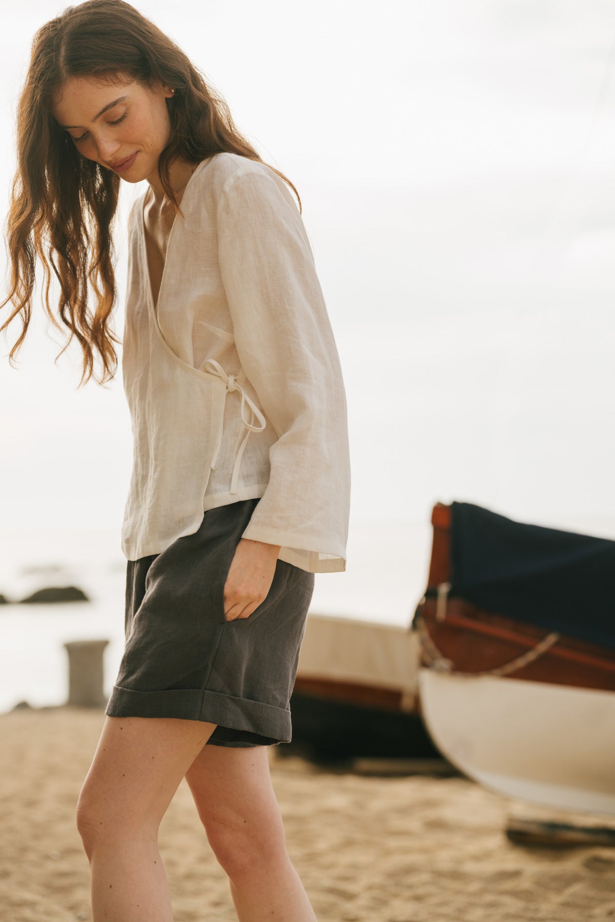 AmourLinen Linen bottom Linen shorts MIA Linen shorts MIA | AmourLinen | Linen Clothing