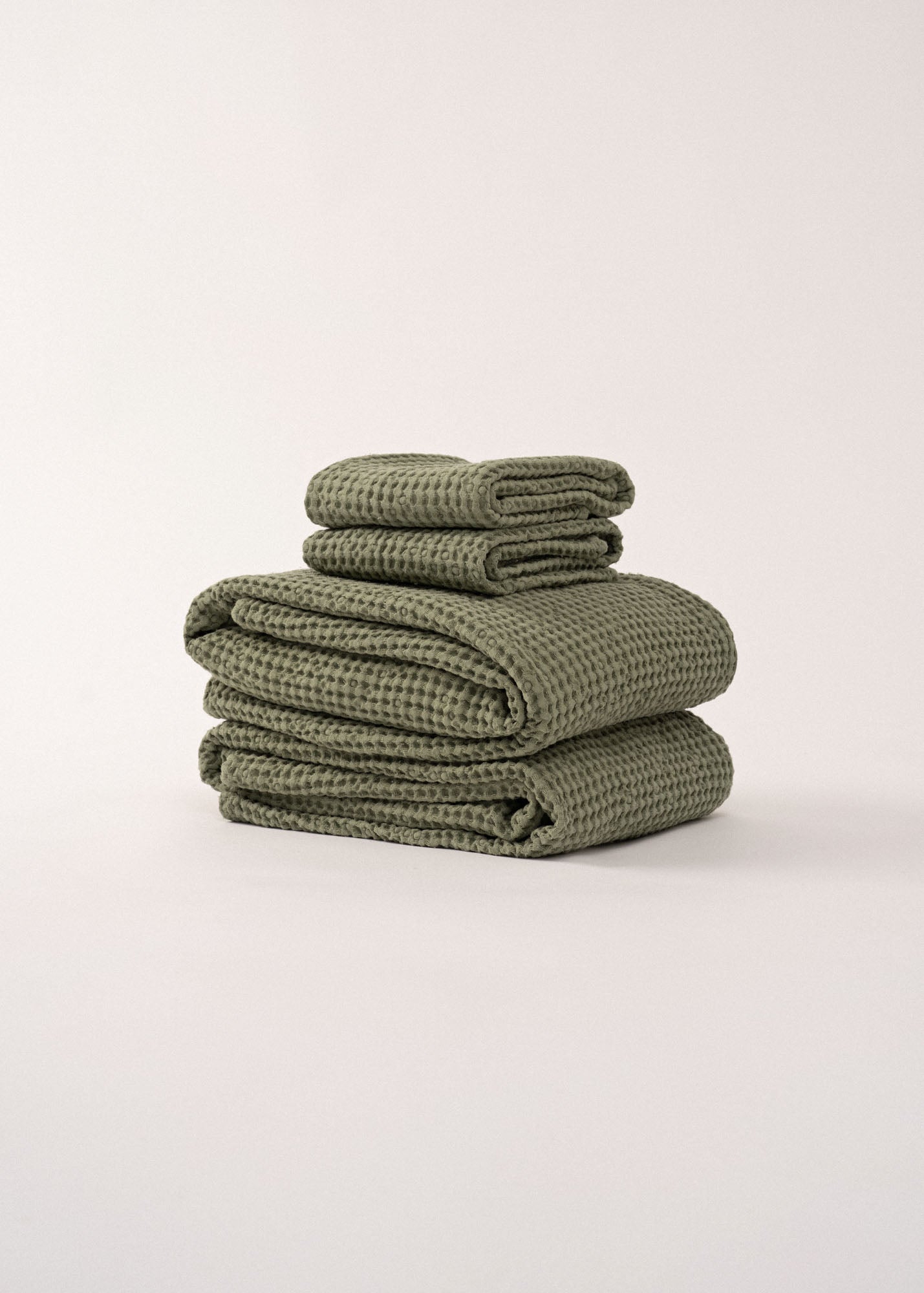 AmourLinen Linen waffle towel Linen waffle towel set Linen Waffle Towel Set | AmourLinen | White